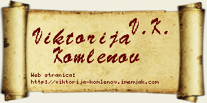 Viktorija Komlenov vizit kartica